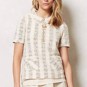 Anthropologie Postmark Thornburg Boucle Tweed Top